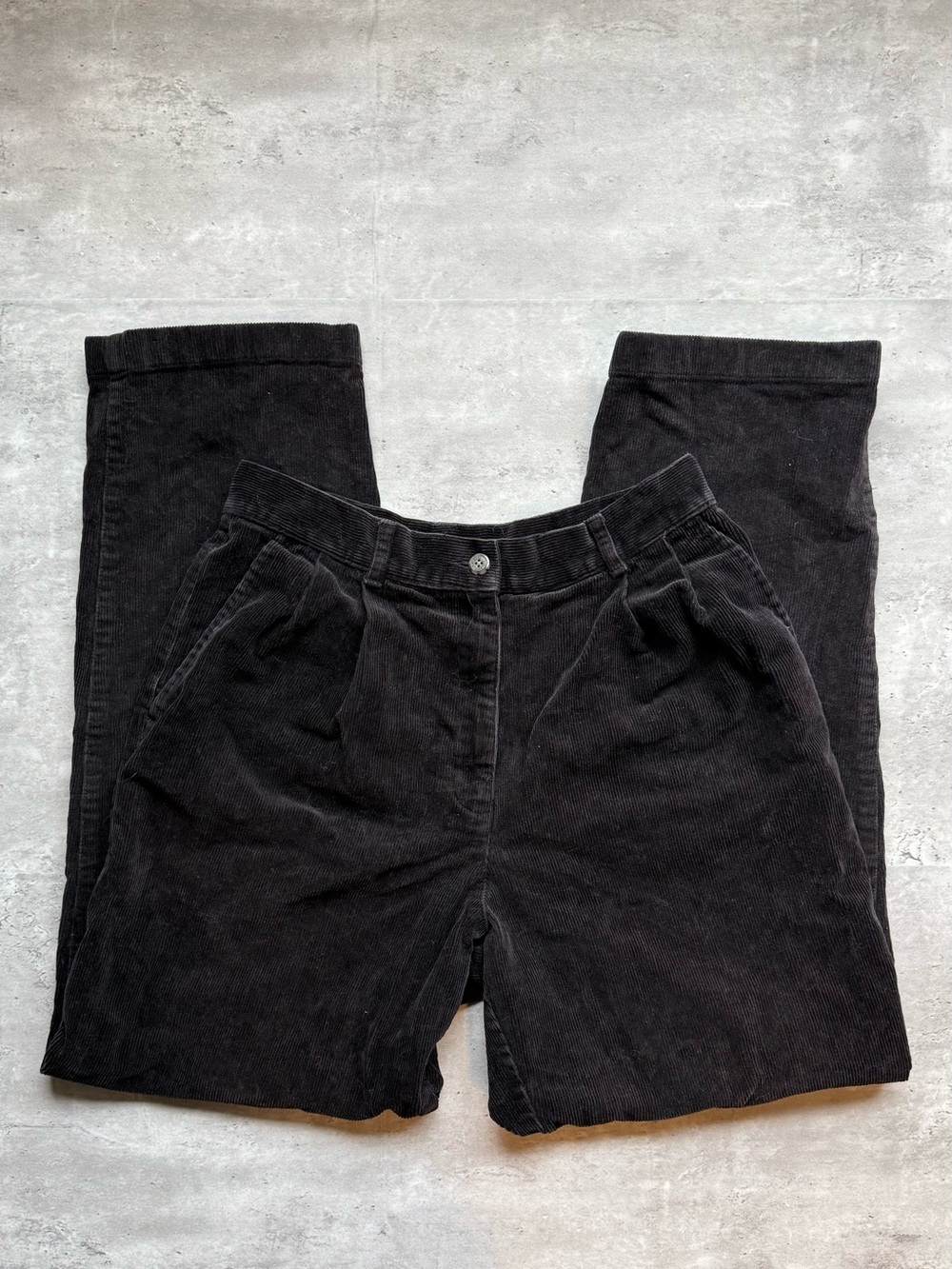 L.L. Bean Men's Black Corduroy Trousers